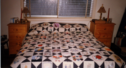 quilt on bed
